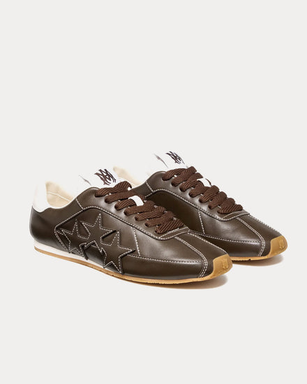 AMIRI Pacific Flat Leather Dark Brown Low Top Sneakers - 2