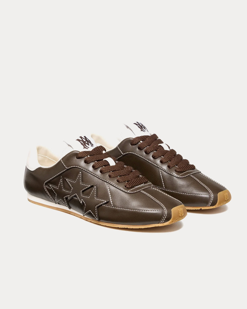 AMIRI Pacific Flat Leather Dark Brown Low Top Sneakers - 2