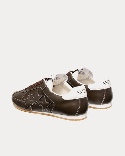 AMIRI Pacific Flat Leather Dark Brown Low Top Sneakers - 4