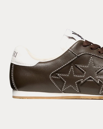 AMIRI Pacific Flat Leather Dark Brown Low Top Sneakers - 5