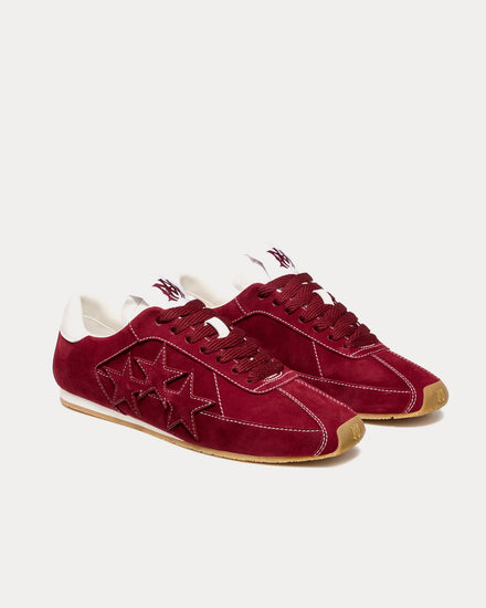 AMIRI Pacific Flat Suede Wine Low Top Sneakers - 2