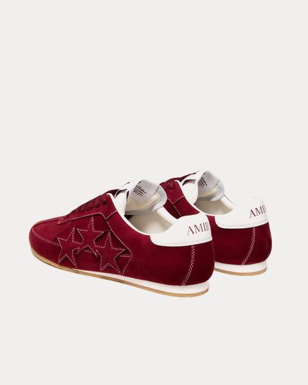 AMIRI Pacific Flat Suede Wine Low Top Sneakers - 4