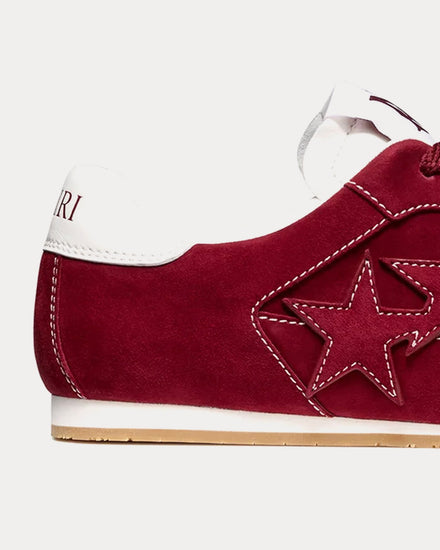 AMIRI Pacific Flat Suede Wine Low Top Sneakers - 5