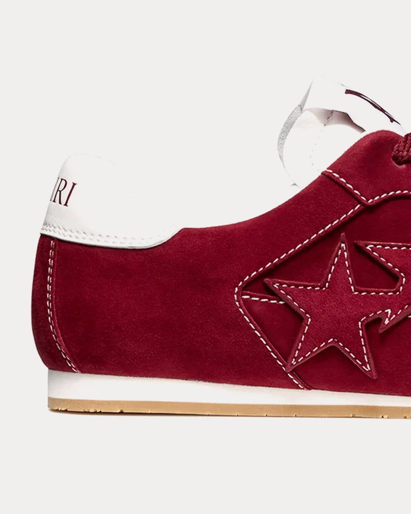 AMIRI Pacific Flat Suede Wine Low Top Sneakers - 5