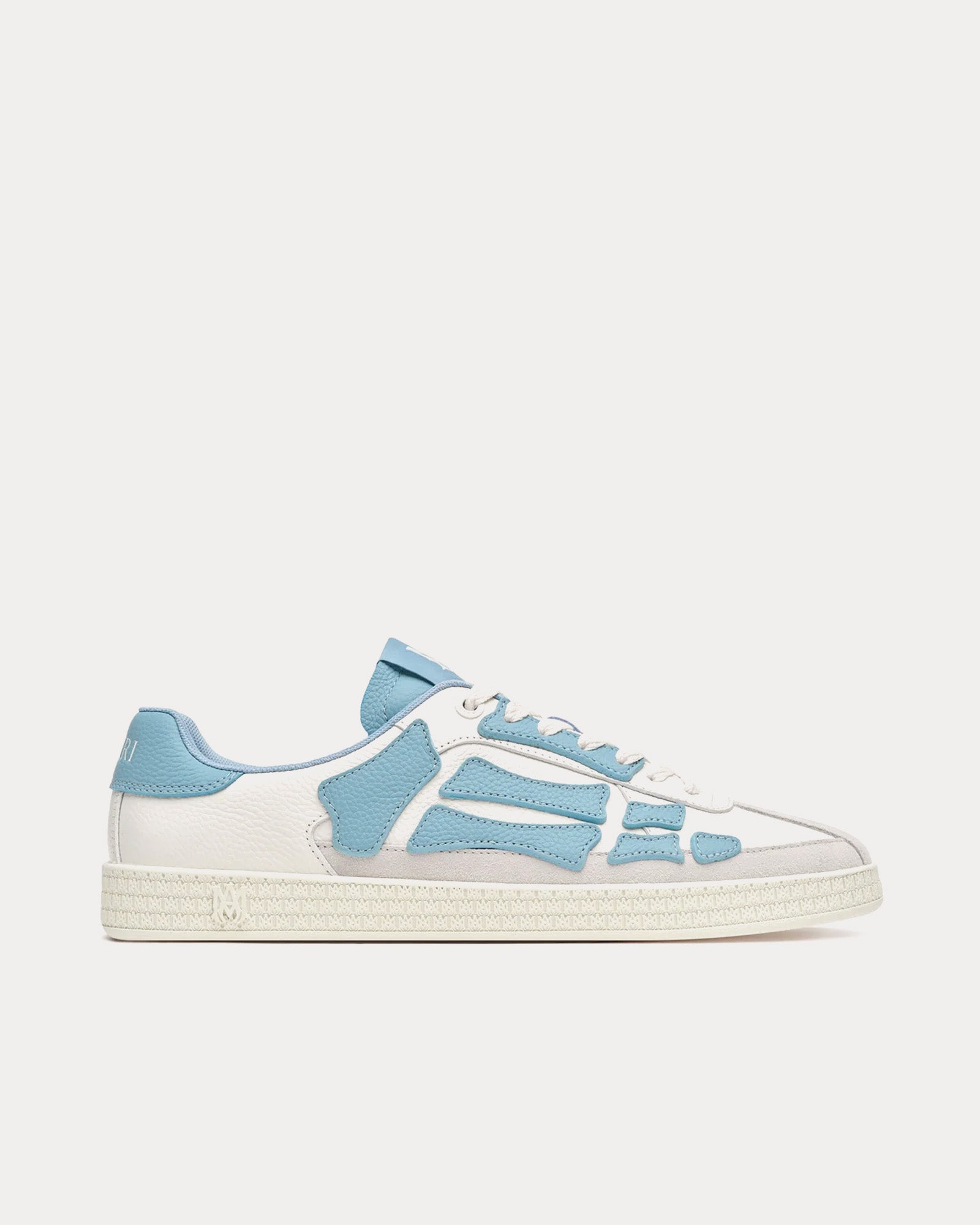 AMIRI Men's Pacific Bones White / Dusty Blue Low Top