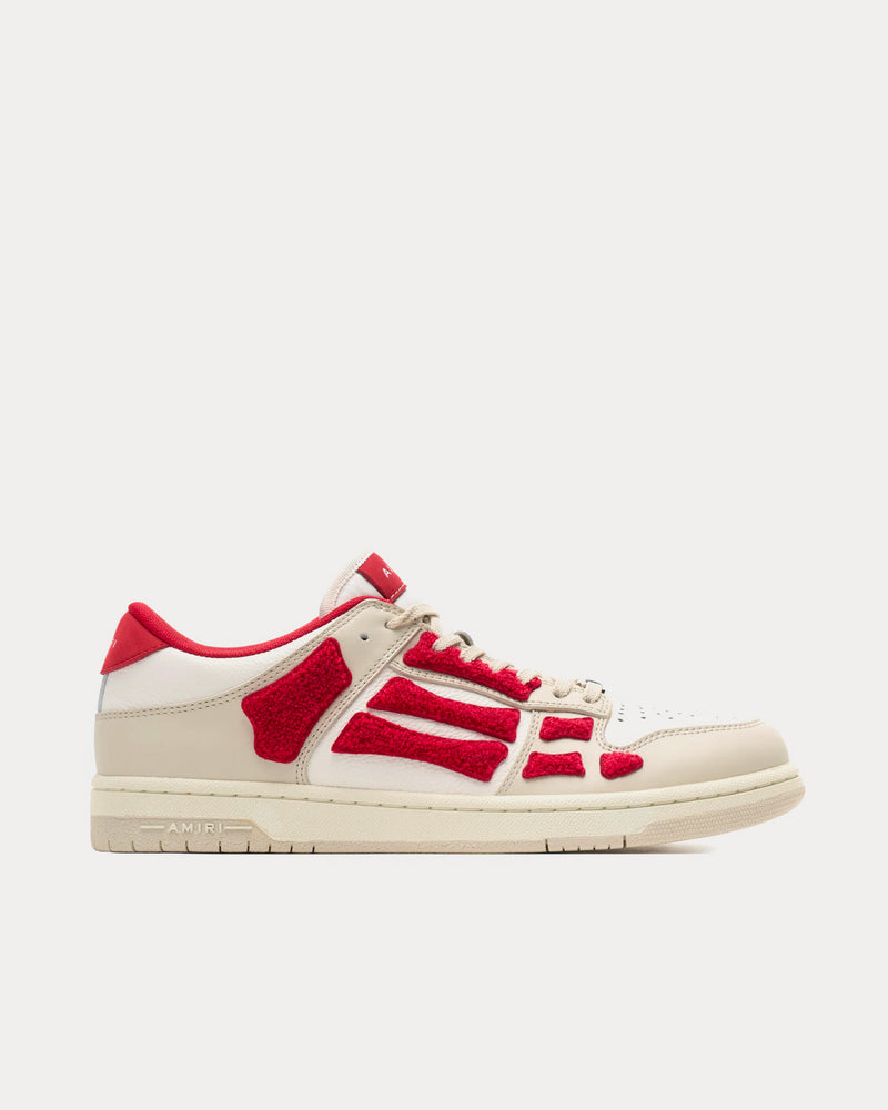 AMIRI Skel-Top Red / Alabaster Low Top Sneakers - 1