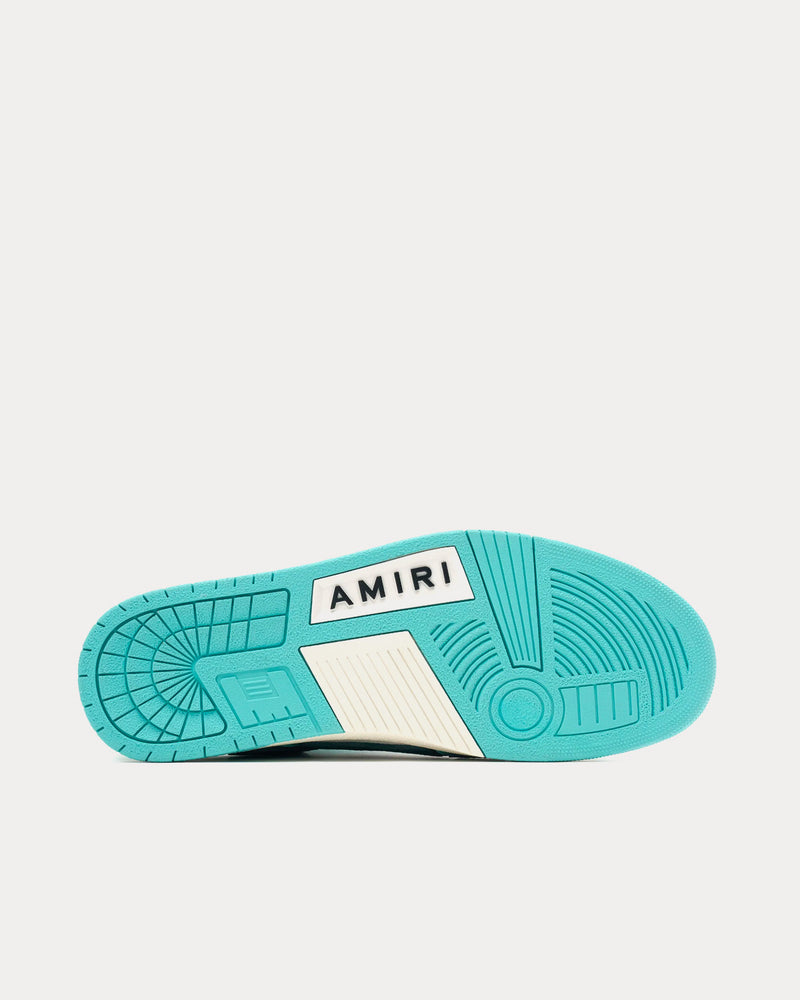 AMIRI Skel-Top Aqua Blue Low Top Sneakers - 4