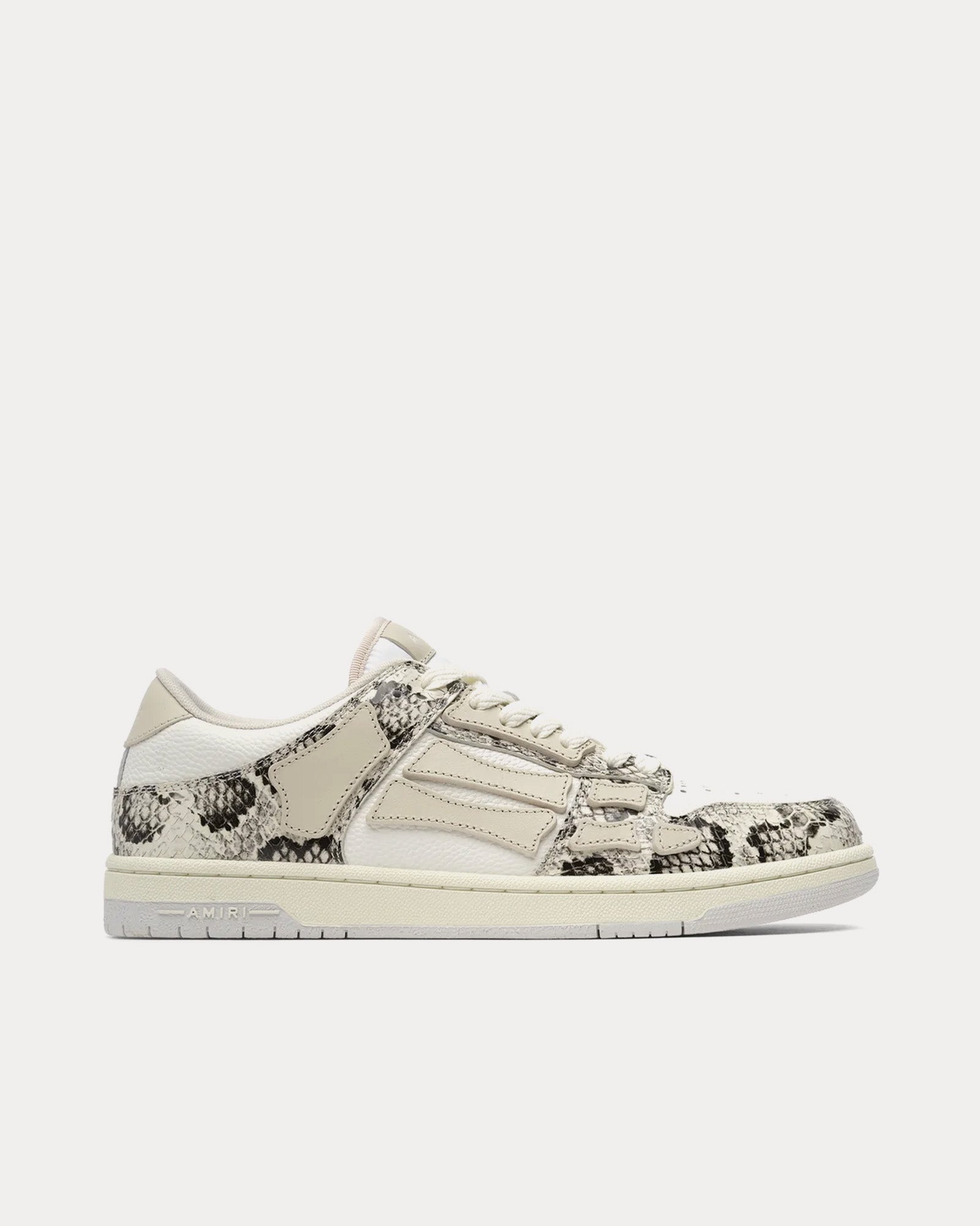 スニーカー AMIRI FW25 SKEL TOP LOW (AWFOSR1059 ALABASTER) AMIRI Men's Skel Top Low Sneakers in Alabaster Amiri
