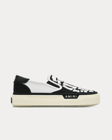AMIRI Court White / Black Slip On Sneakers - 1