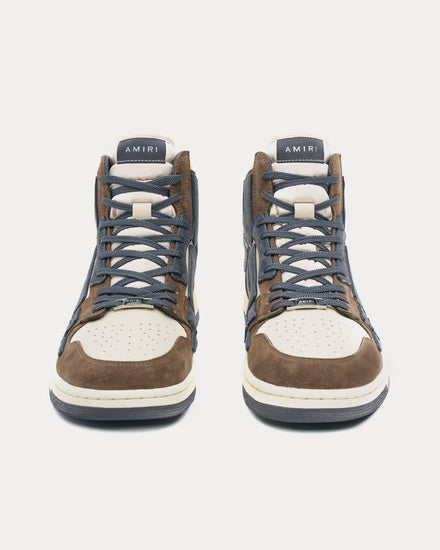 AMIRI Skel Top Brown / Grey / Beige High Top Sneakers - 4