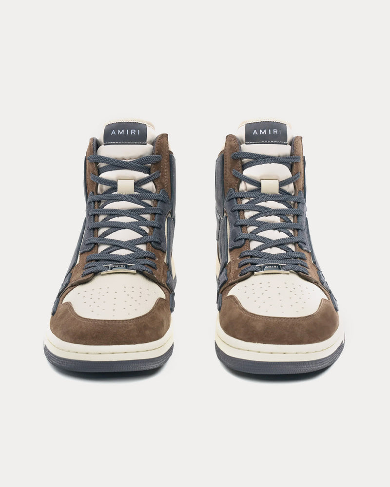 AMIRI Skel Top Brown / Grey / Beige High Top Sneakers - 4