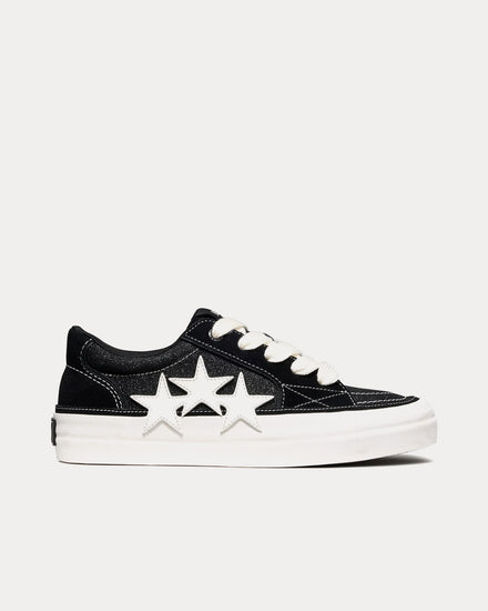 AMIRI Sunset Skate Suede with Glitter Black / White Low Top Sneakers - 1