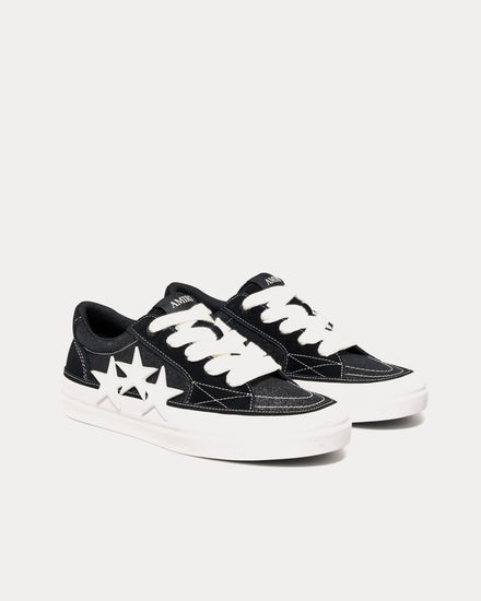 AMIRI Sunset Skate Suede with Glitter Black / White Low Top Sneakers - 2