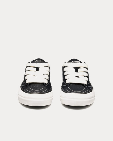 AMIRI Sunset Skate Suede with Glitter Black / White Low Top Sneakers - 3