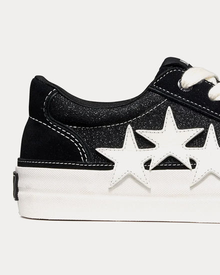 AMIRI Sunset Skate Suede with Glitter Black / White Low Top Sneakers - 5