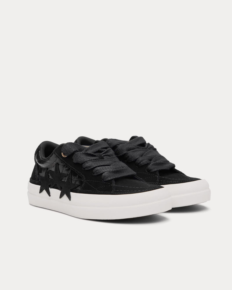 AMIRI Sunset Skate Croc Debossed Black Low Top Sneakers - 2