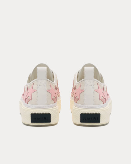 AMIRI Stars Court Off White / Pink Low Top Sneakers - 3