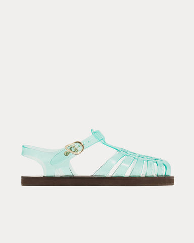 Ancient Greek Sandals Homeria Jelly Clear Aqua Sandals