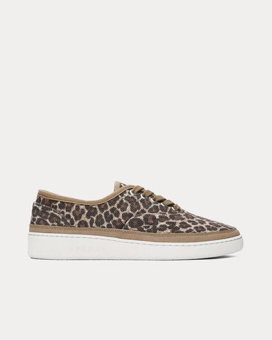 A.P.C. Plain Simple Leopard-Print Beige Low Top Sneakers