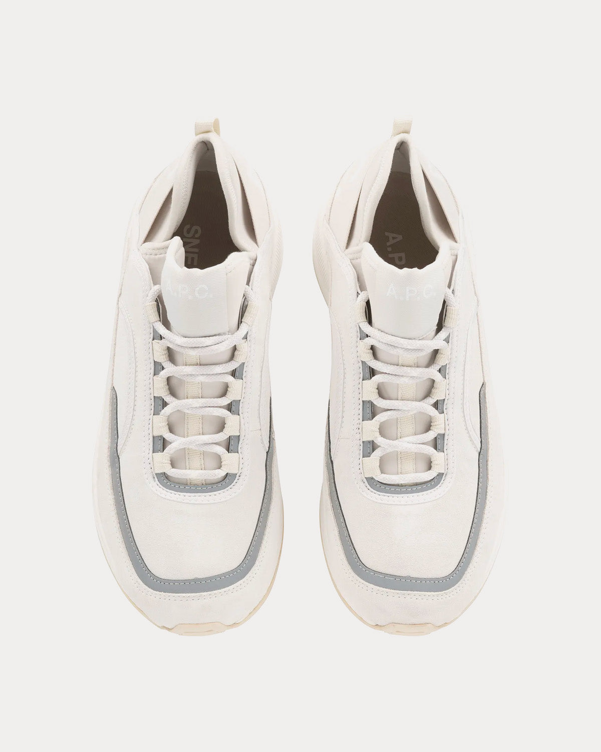 A.P.C. - Run Around Pale Grey Low Top Sneakers