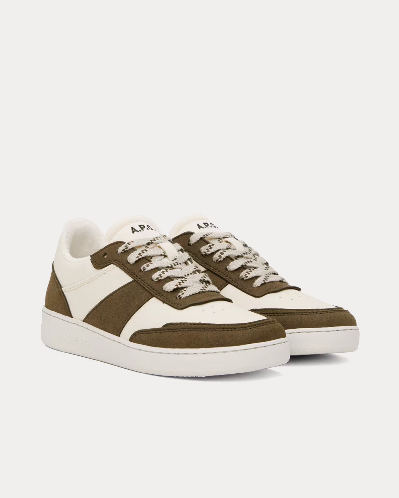 A.P.C. - Plain Khaki / Off White Low Top Sneakers