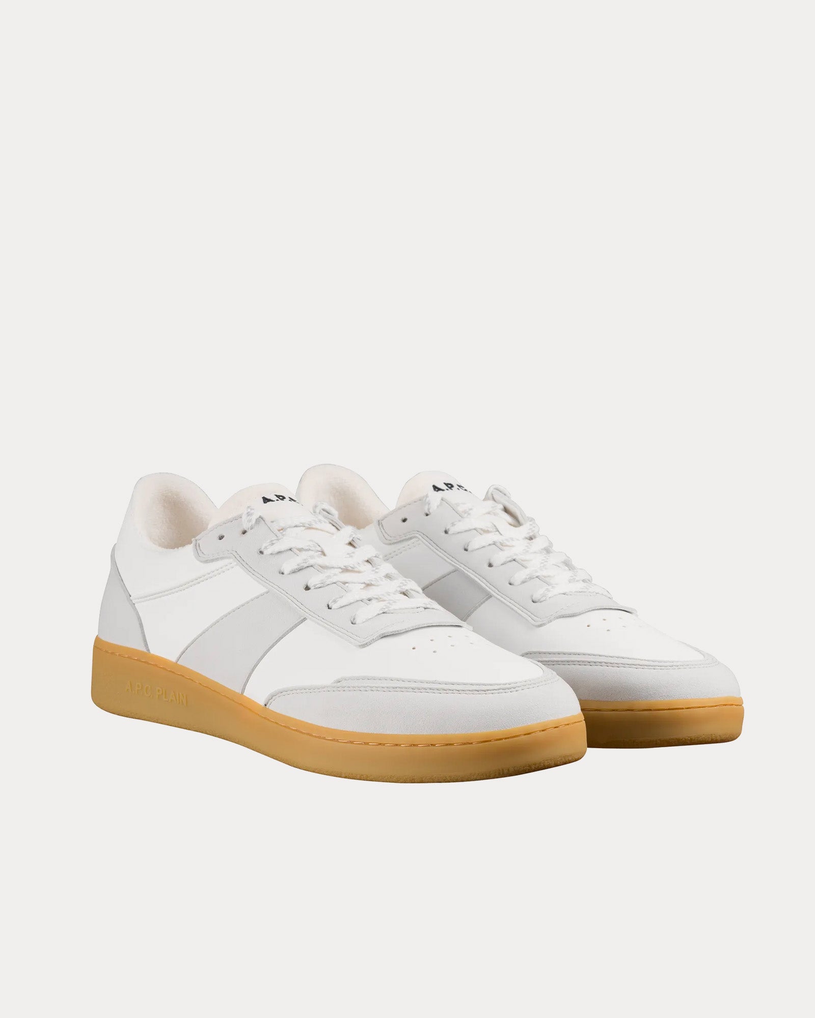 A.P.C. - Plain White / Natural Low Top Sneakers