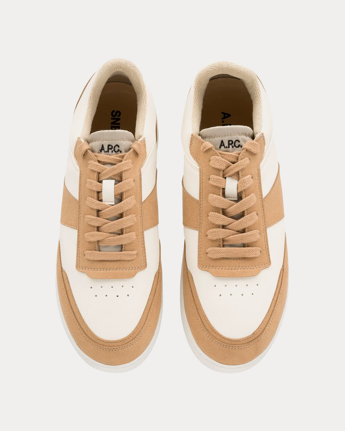 A.P.C. - Plain Beige / White Low Top Sneakers