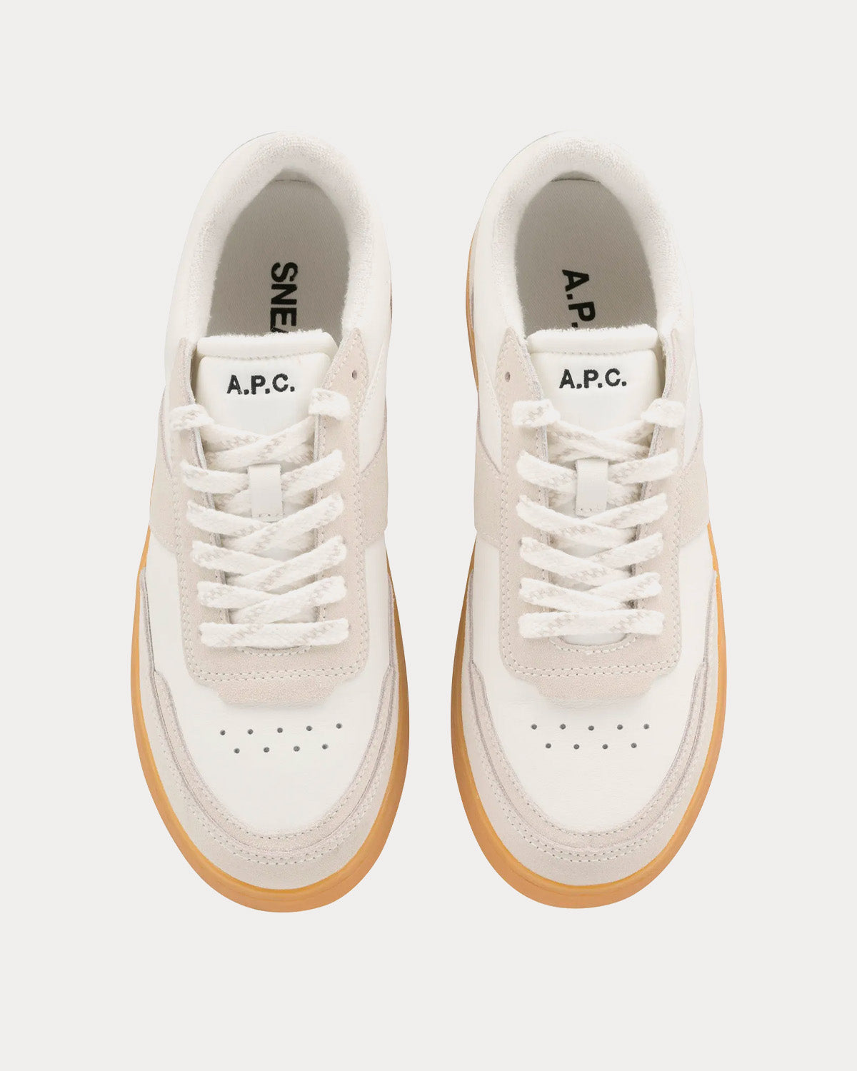A.P.C. - Plain Grey / White Low Top Sneakers