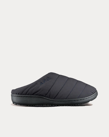 Subu x A.P.C. Winter Quilted Dark Navy Sandals