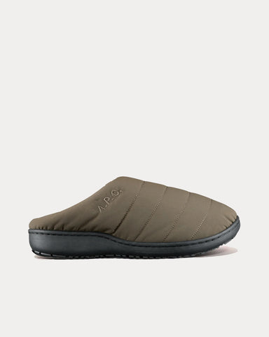 Subu x A.P.C. Winter Quilted Khaki Sandals