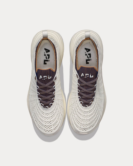 Athletic Propulsion Labs TechLoom Zipline Ivory / Royal Navy / Tan Running Shoes - 2