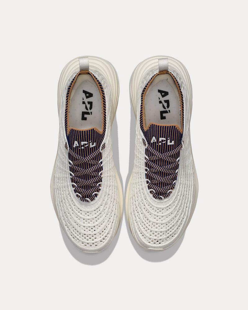Athletic Propulsion Labs TechLoom Zipline Ivory / Royal Navy / Tan Running Shoes - 2