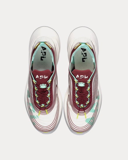 Athletic Propulsion Labs APL Veil Ivory / Burgundy / Mint Running Shoes - 2