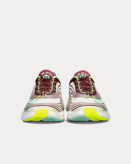Athletic Propulsion Labs APL Veil Ivory / Burgundy / Mint Running Shoes - 3