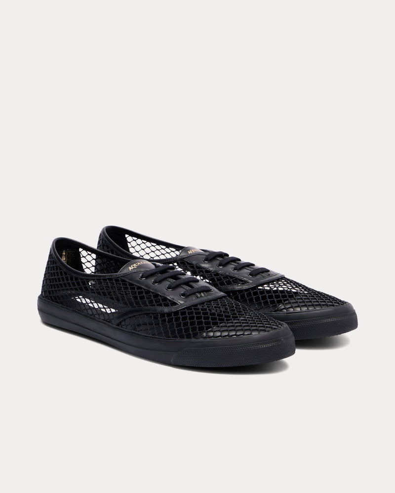 Aquazzura Minimalist Mesh Black Low Top Sneakers - 4