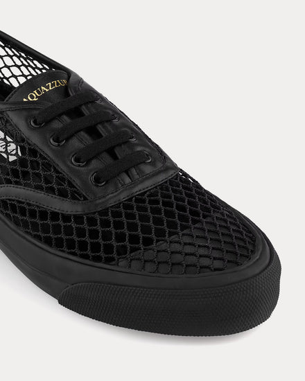 Aquazzura Minimalist Mesh Black Low Top Sneakers - 2