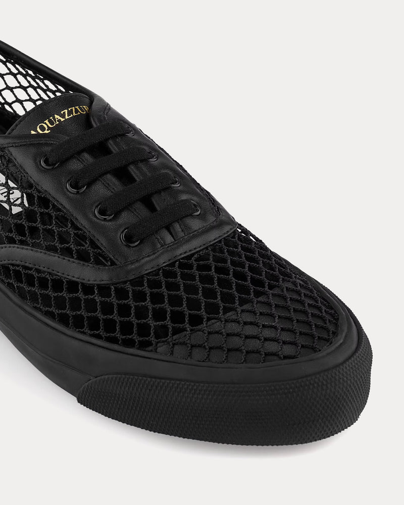 Aquazzura Minimalist Mesh Black Low Top Sneakers - 2
