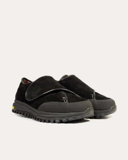 Asashi Sato Leather Strap Cupsole Black Slip On Sneakers - 2