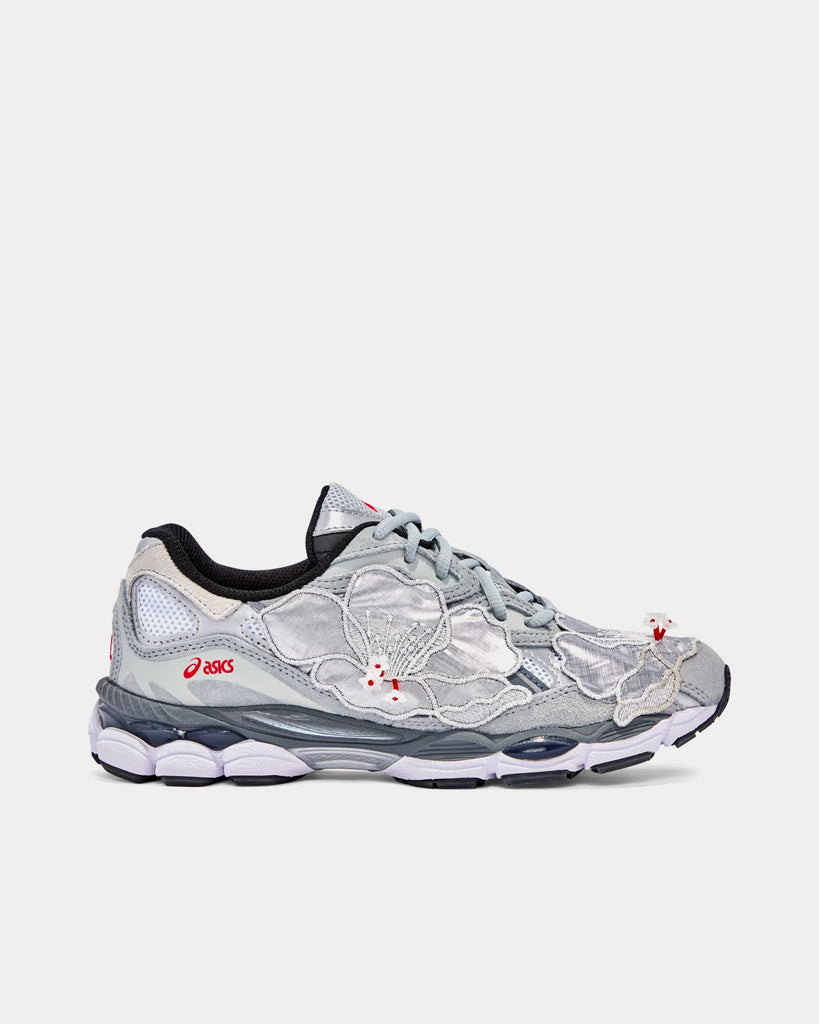 Cecilie Bahnsen Blaise Sneakers in Light Grey/Silver Suede main image 1