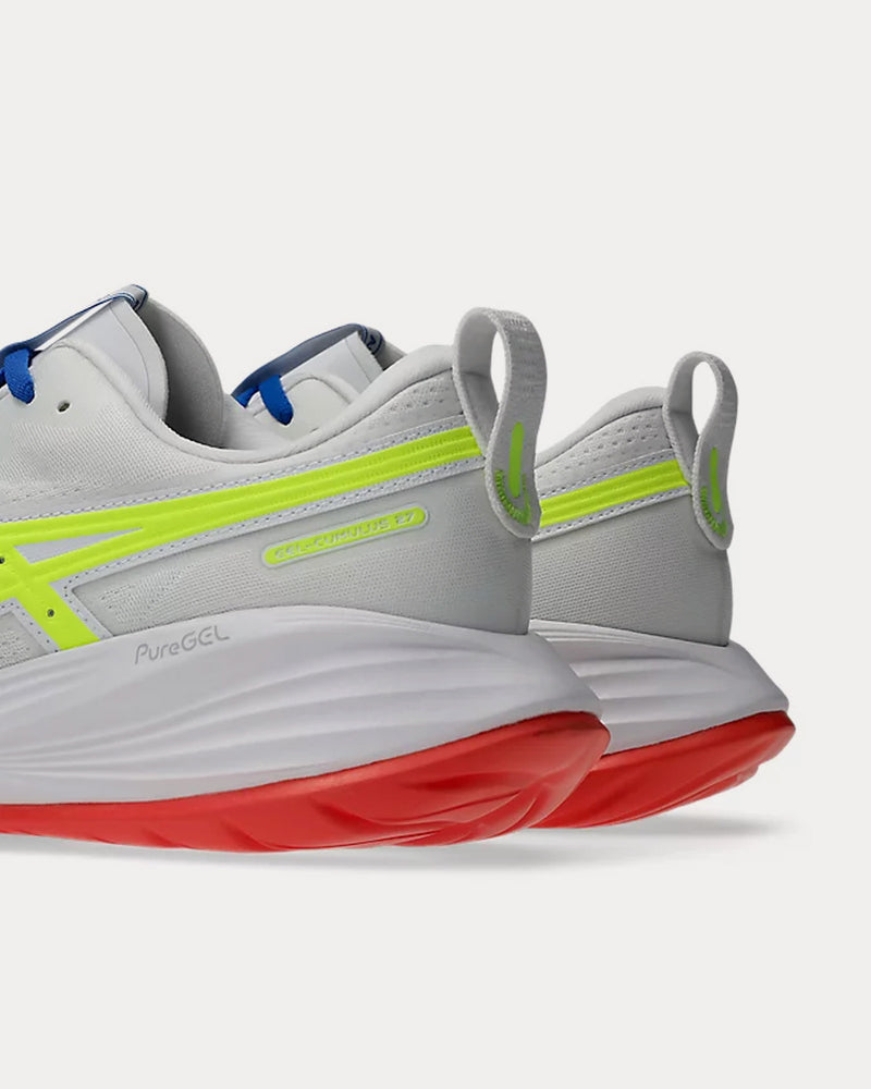 Asics Gel-Nimbus 27 'Asics Track Club' White / Safety Yellow Running Shoes - 5