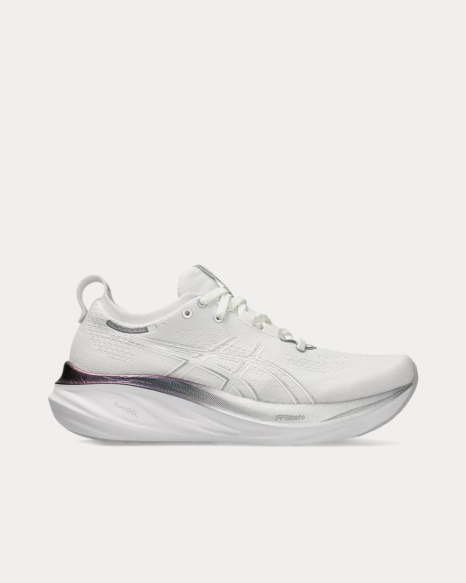 Asics Women's Gel-Nimbus 26 Platinum Real White / Pure Silver