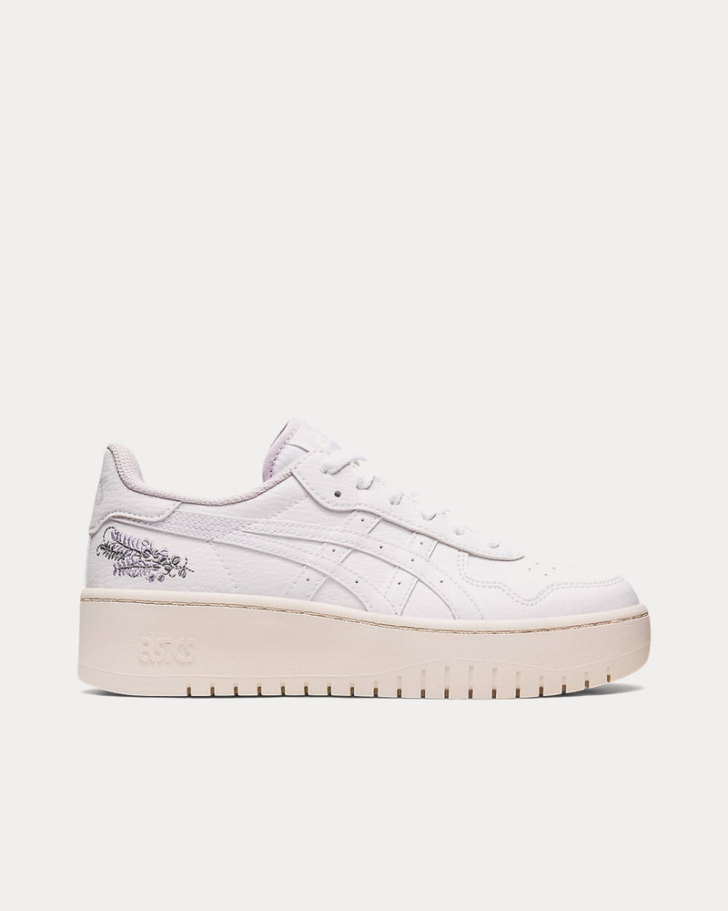 ASICS★COURT S PLATFORM★厚底★WHITE/LILAC HINT Asics Women's Japan S PF White / Lilac Hint Low Top Sneakers