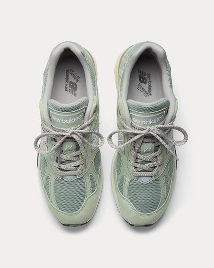 New Balance MADE in UK 991v2 Sea Grass / Silver Low Top Sneakers - 2