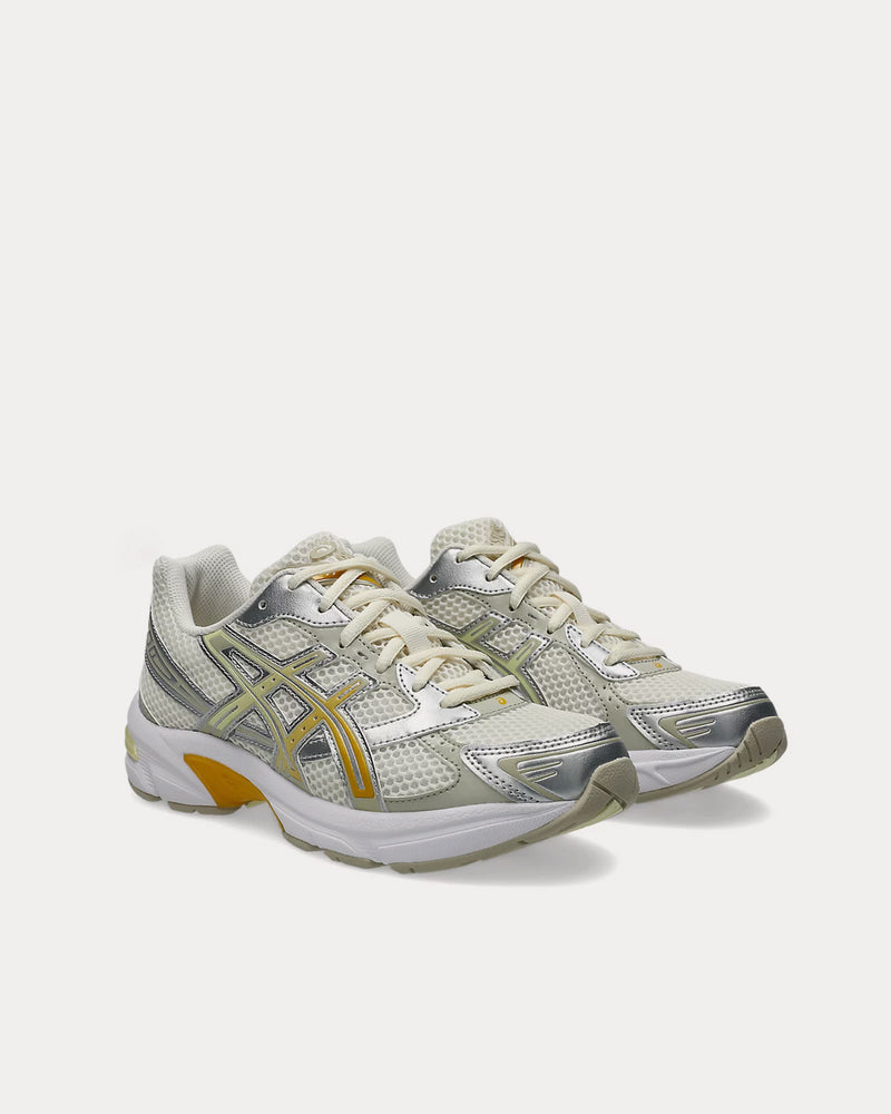 Asics Gel-1130 Cream / Pure Silver / Yellow Low Top Sneakers - 3