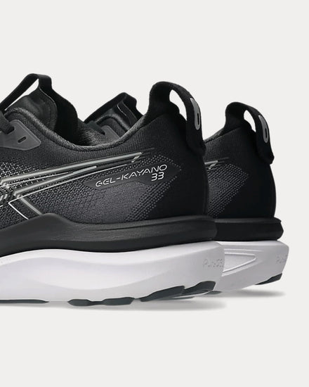 Asics Gel-Kayano 33 Black / White Running Shoes - 6