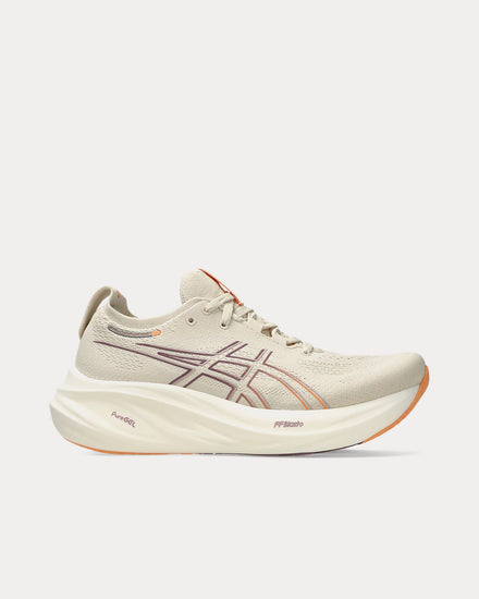 Asics Gel-Nimbus 26 Oatmeal / Faded Orange Running Shoes - 1
