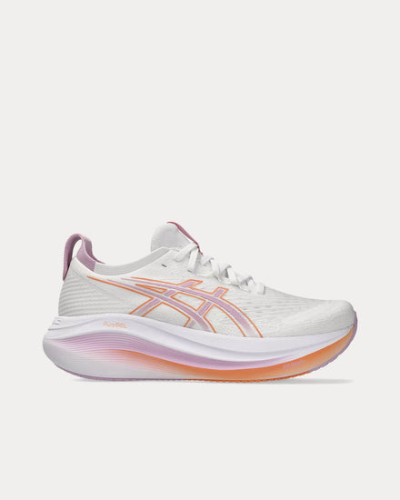 Asics Gel-Nimbus 27 White / Light Ube Running Shoes - 1