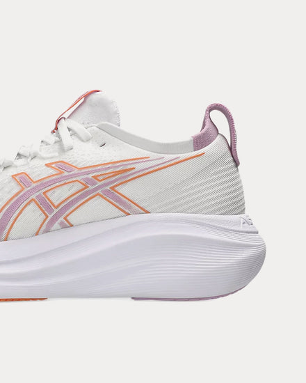 Asics Gel-Nimbus 27 White / Light Ube Running Shoes - 5