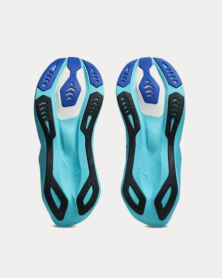 Asics Novablast 6 White / Energy Aqua Running Shoes - 5