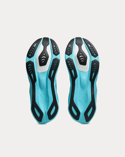 Asics Novablast 6 Energy Aqua / White Running Shoes - 5